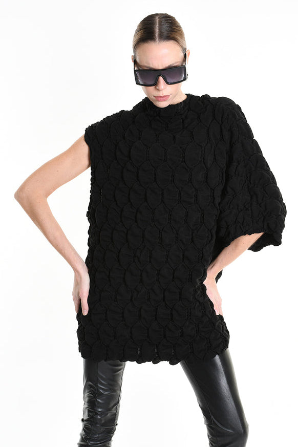 La Haine Inside Us Textured One Sleeve Top - Lili the First Boutique NYC