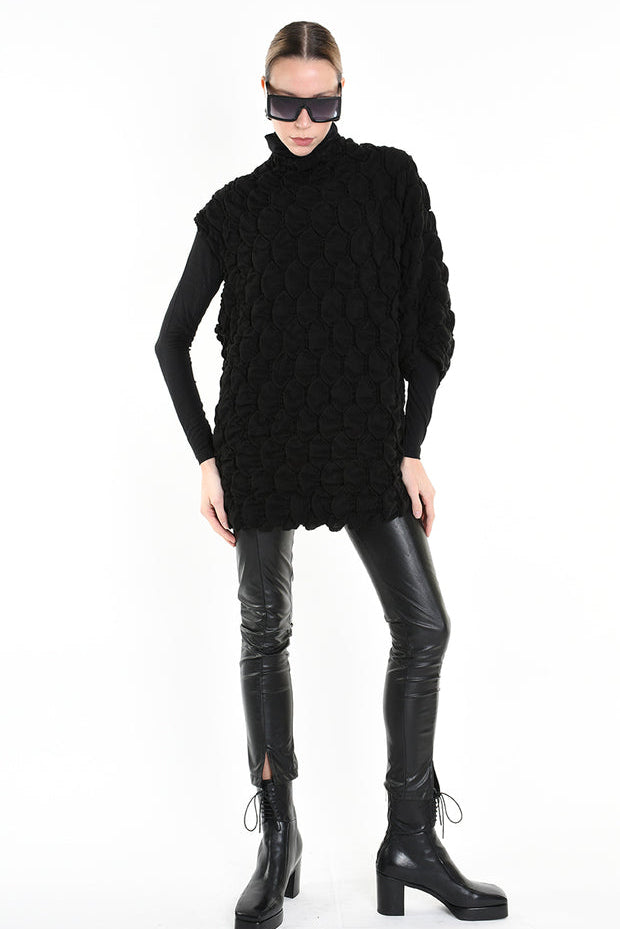 La Haine Inside Us Textured One Sleeve Top - Lili the First Boutique NYC