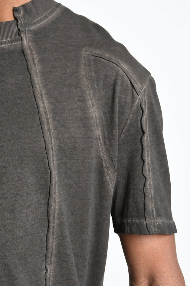 La-Haine Inside Us - oversized T-shirt, mud color, hand dyes, cotton