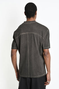 La-Haine Inside Us - oversized T-shirt, mud color, hand dyes, cotton
