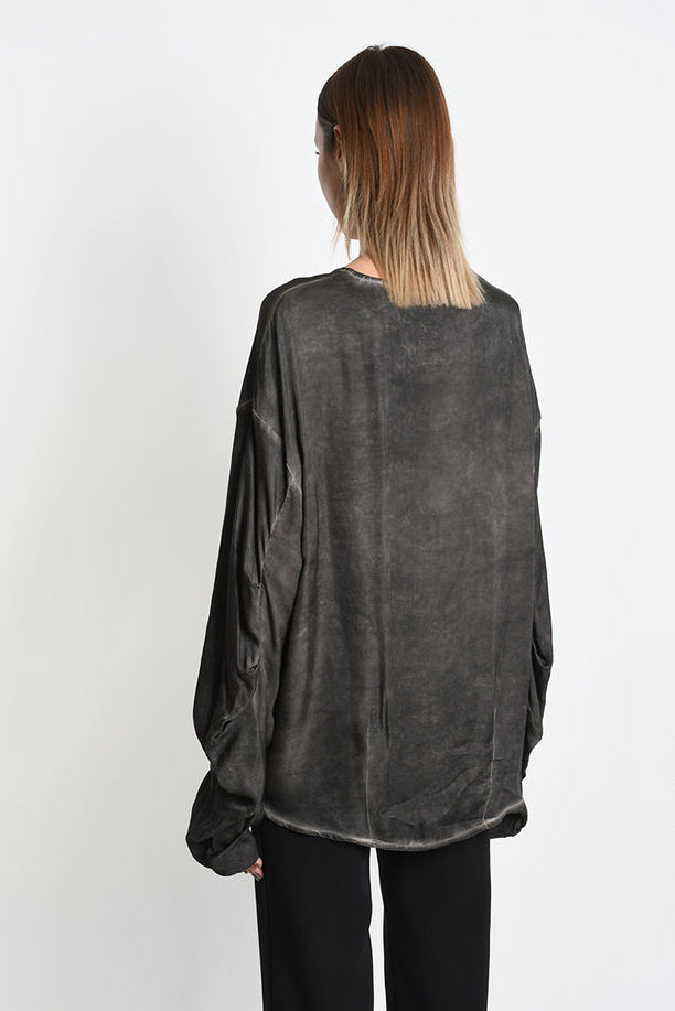 La-Haine Inside Us Civita top, oversized viscose gray