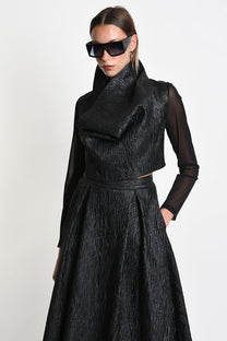 La Haine Inside Us - Cropped top - mesh - Faux leather - Statement
