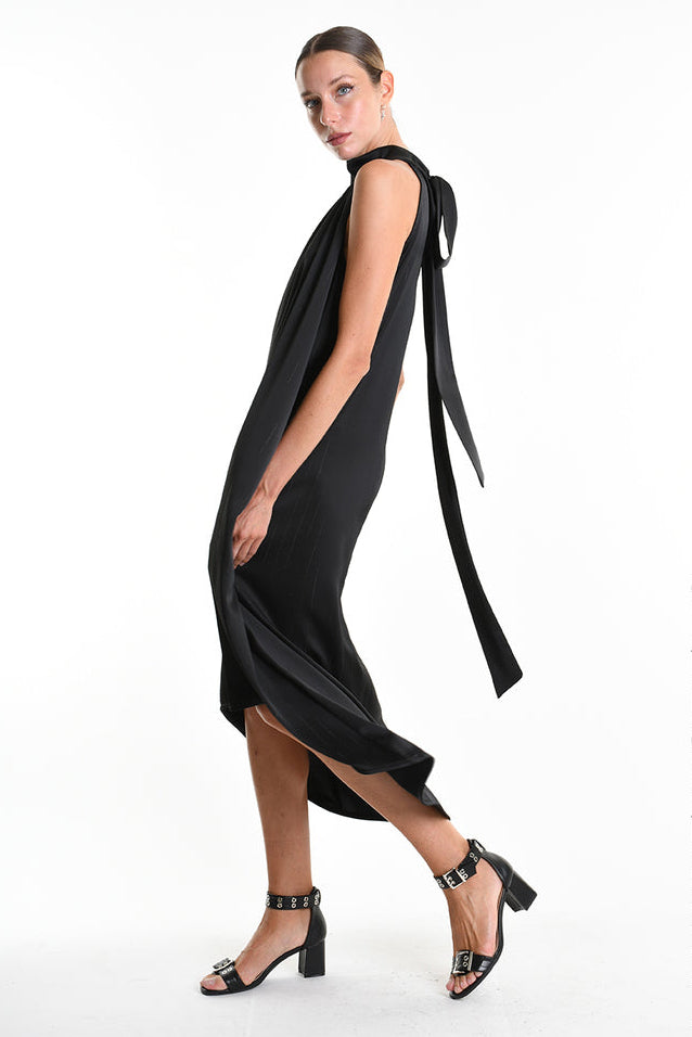 La Haine Inside Us - Dress - Halter - Satin - Back tie