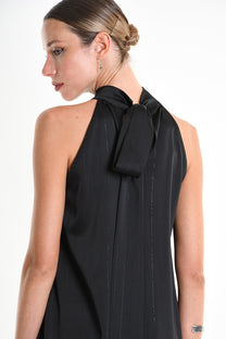 La Haine Inside Us - Dress - Halter - Satin - Back tie