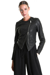 La Haine Inside Us - Leather Jacket - Fitted - Italian - Nubuck  - Black