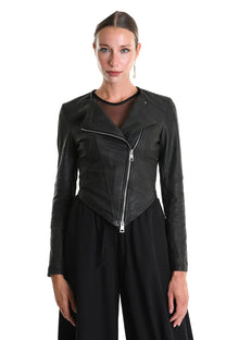 La Haine Inside Us - Leather Jacket - Fitted - Italian - Nubuck  - Black