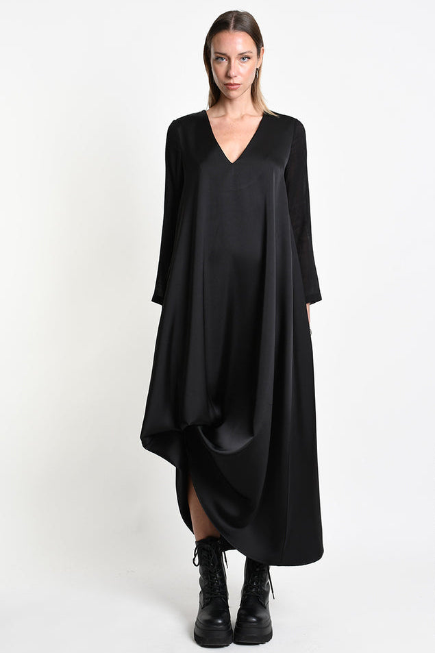 La Haine Inside Us - Midi Maxi dress - caftan - long sleeves - V neck