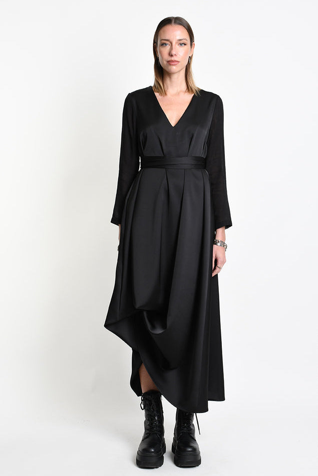 La Haine Inside Us - Midi Maxi dress - caftan - long sleeves - V neck