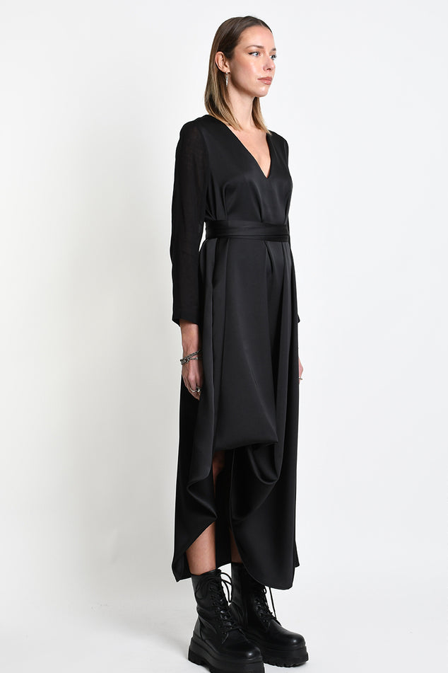 La Haine Inside Us - Midi Maxi dress - caftan - long sleeves - V neck