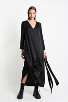 La Haine Inside Us - Midi Maxi dress - caftan - long sleeves - V neck