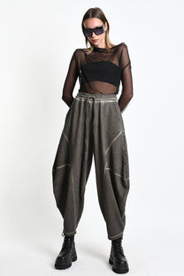 La Haine Inside Us - Oversized cotton joggers sweat pants - Balloon shape