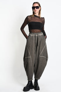 La Haine Inside Us - Oversized cotton joggers sweat pants - Balloon shape