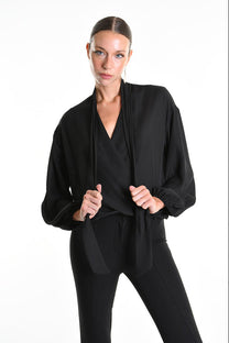 La Haine Inside Us - Pussy Blouse - Wrap = Neck tie - Black