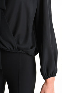 La Haine Inside Us - Pussy Blouse - Wrap = Neck tie - Black