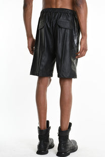 La Haine Inside Us - Shorts -  Faux leather - Eco Leather - Cargo - Black - Men Collection