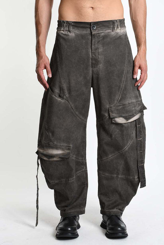 La Haine Inside Us - pants trousers - balloon - mud color - unisex - avant garde