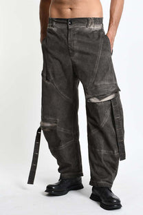 La Haine Inside Us - pants trousers - balloon - mud color - unisex - avant garde