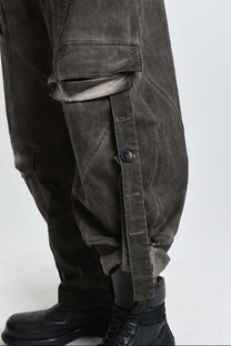 La Haine Inside Us - pants trousers - balloon - mud color - unisex - avant garde