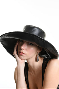 La Haine Inside Us Leather Hat - Avant Garde Fashion - Lili the First NYC
