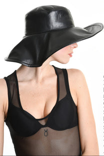 La Haine Inside Us Leather Hat - Avant Garde Fashion - Lili the First NYC