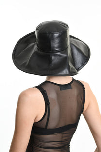 La Haine Inside Us Leather Hat - Avant Garde Fashion - Lili the First NYC