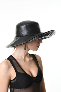 La Haine Inside Us Leather Hat - Avant Garde Fashion - Lili the First NYC