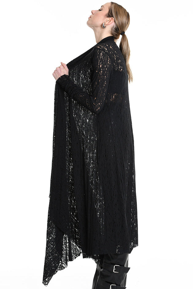 La Haine Inside Us Long Black Cardigan - Lili the First Boutique