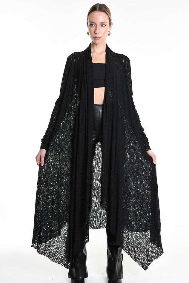 La Haine Inside Us Long Black Cardigan - Lili the First Boutique