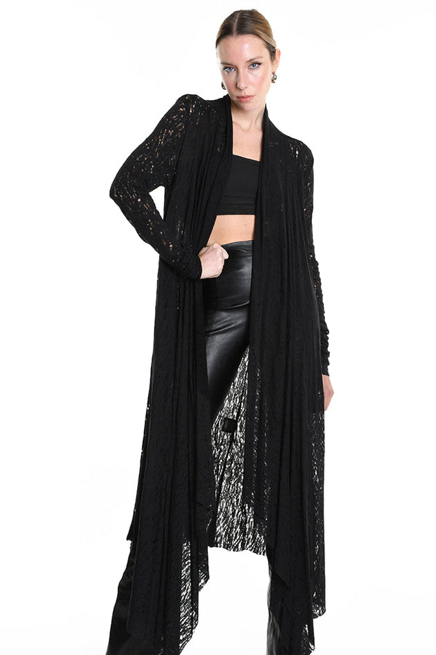 La Haine Inside Us Long Black Cardigan - Lili the First Boutique