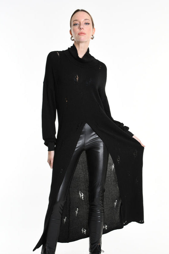 La Haine Inside Us  long narrow distressed sweater, at LiLi The First boutique