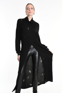 La Haine Inside Us  long narrow distressed sweater, at LiLi The First boutique