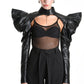 La Haine LW871 Avant Garde Leather sleeves puff shoulders