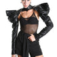 La Haine LW871 Avant Garde Leather sleeves puff shoulders