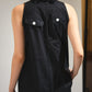 LiLi The First-NY77 black cotton maxi Dress