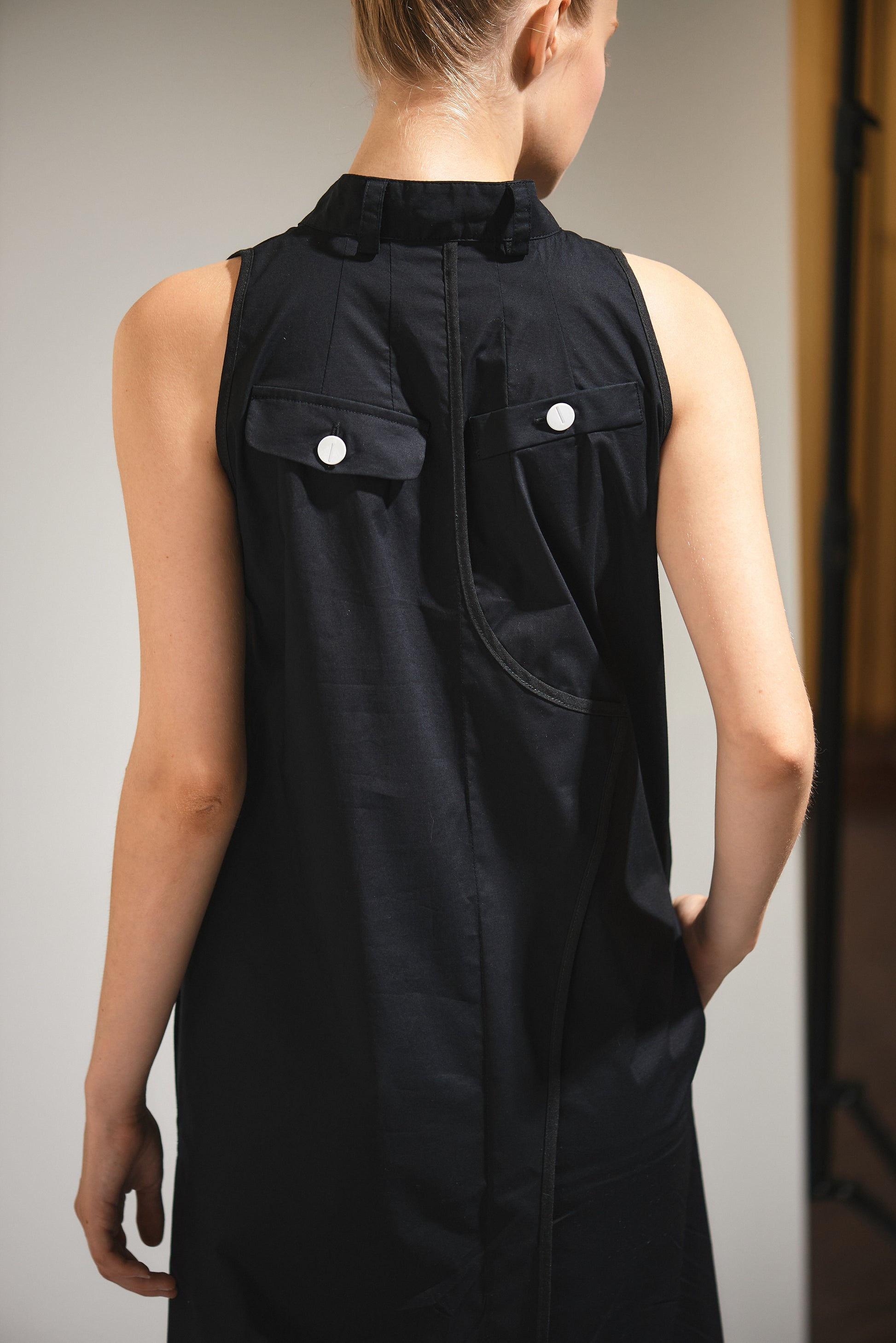 LiLi The First-NY77 black cotton maxi Dress