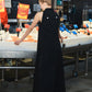 LiLi The First-NY77 black cotton maxi Dress