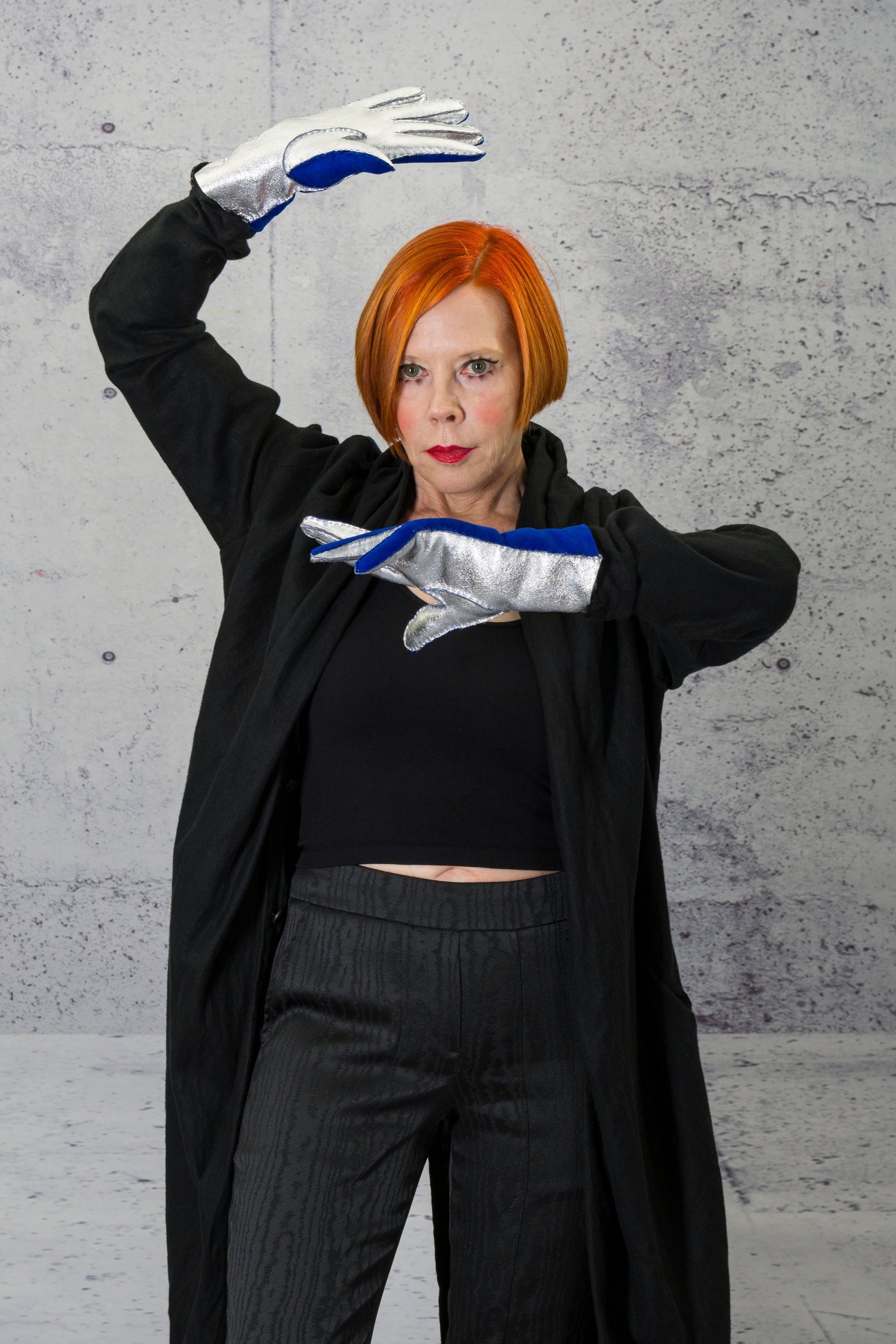 LiLi The First - Dual color leather gloves