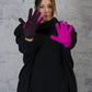 LiLi The First - Dual color leather gloves