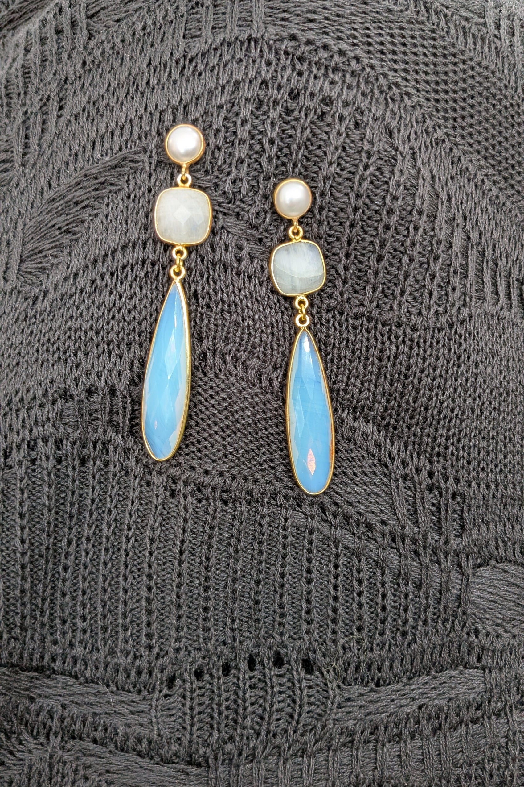 LiLi The First - Opalite Moonstone Earrings