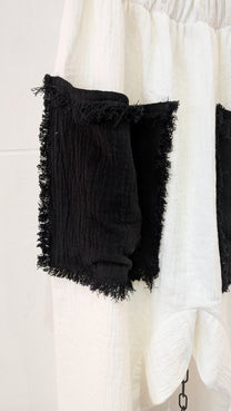LiLi The First - Pants - Organic cotton - Oversized pockets - White