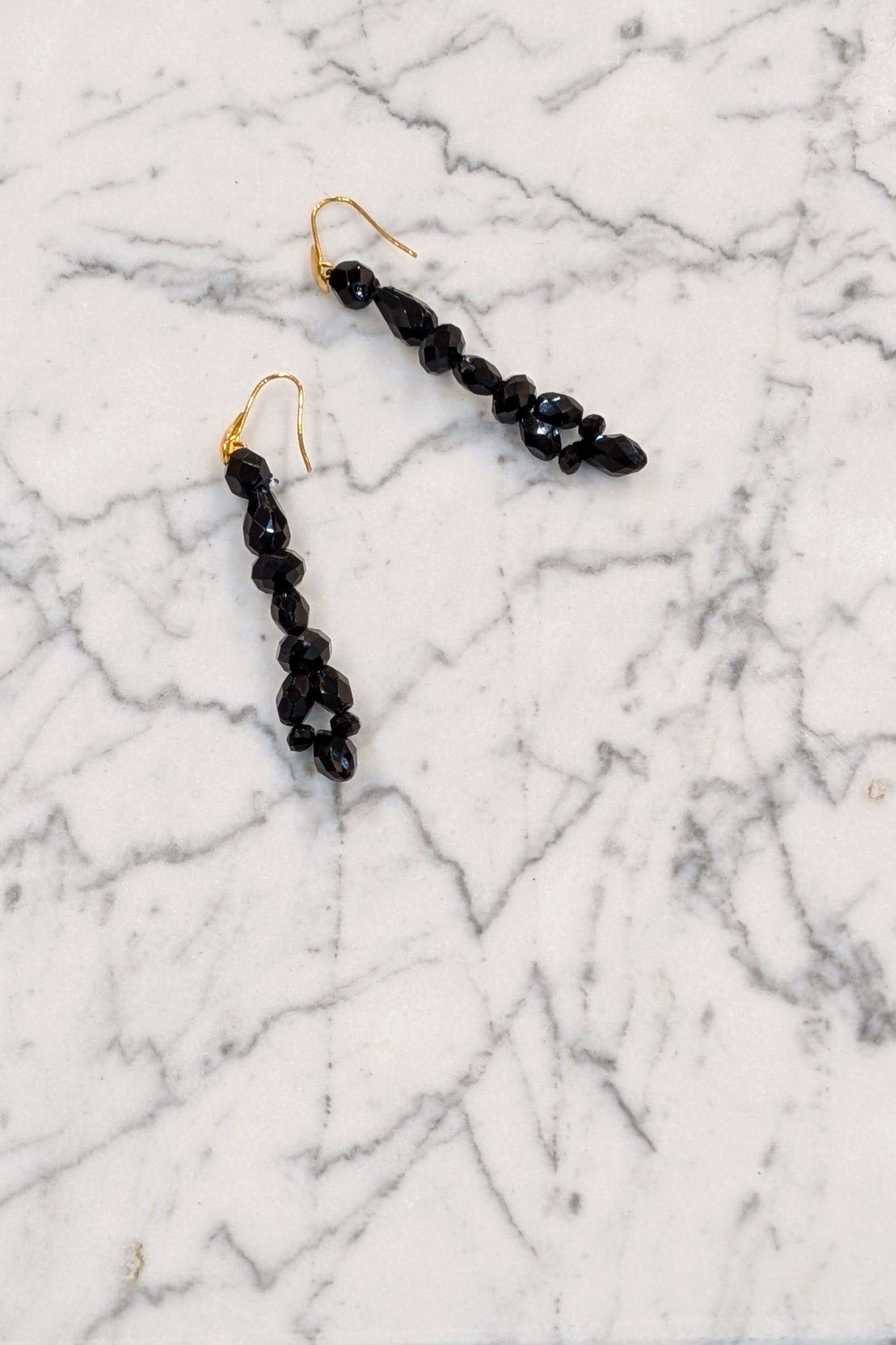 LiLi The First - Vintage Black Crystals Earrings