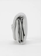 Discord Yohji Yamamoto - three folds, puffy quilted wallet, metallic silver leather