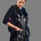LiLi The First boutique - NY77 Faux Patent Leather pockets Vest