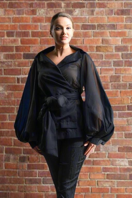 LiLi The First boutique - NY77 Wrap Blouse Volumed sleeves