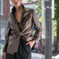 LiLi The First boutique, Faux patent leather brown jacket