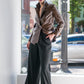 LiLi The First boutique, Faux patent leather brown jacket