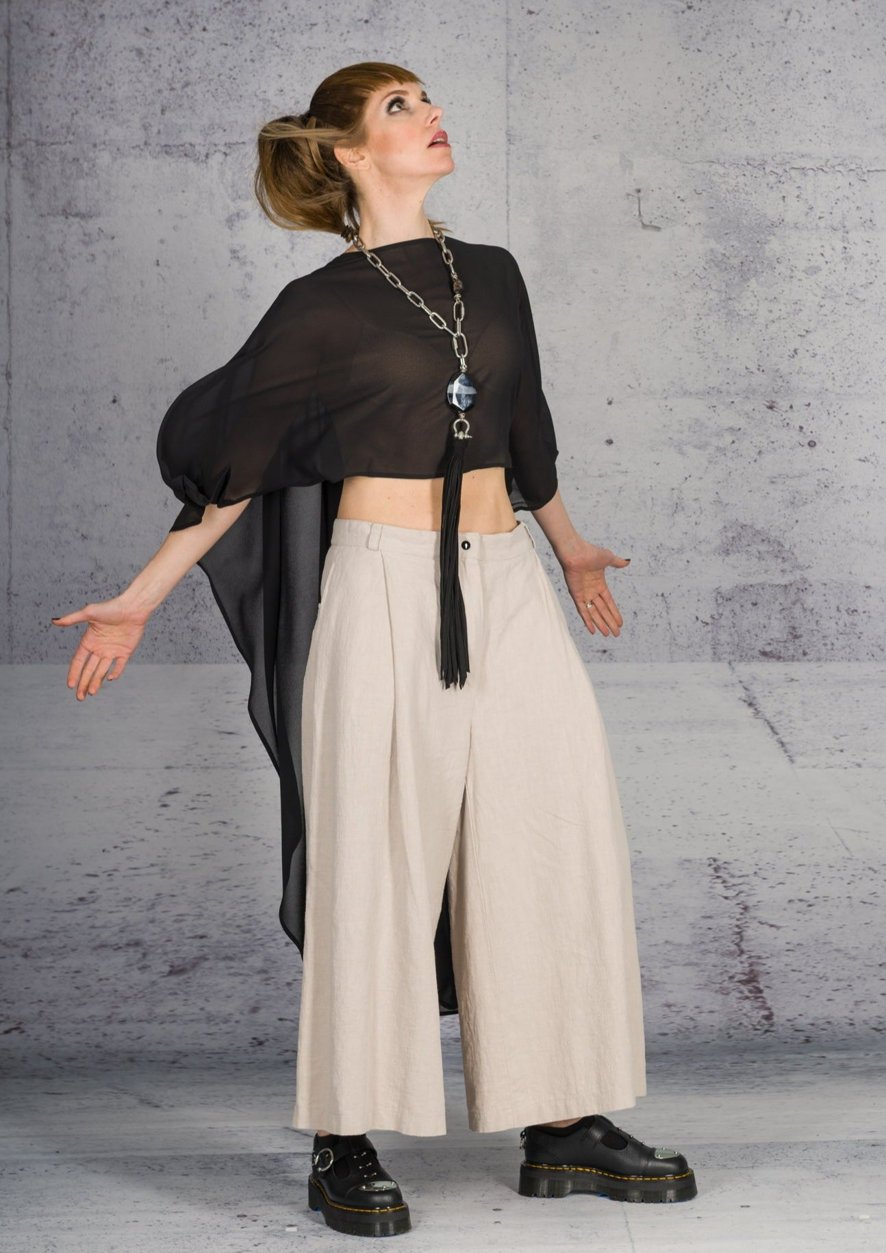 Link Croatia Cliff Wide Leg Linen Pants 