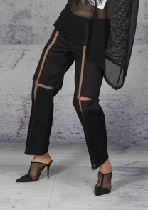 Vague Black - Gori cut out Pants
