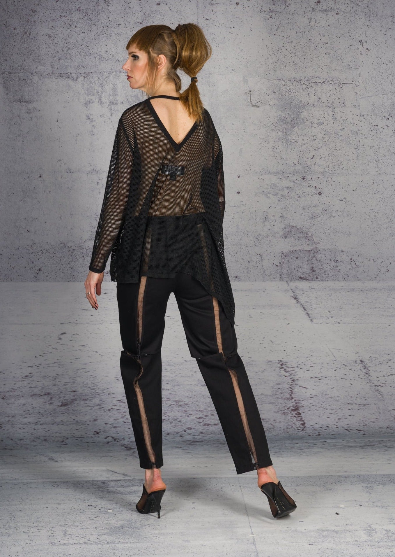 Vague Black - Gori cut out Pants