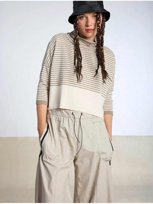 Lurdes Bergada - Pants - gauchos - Khaki - Cropped